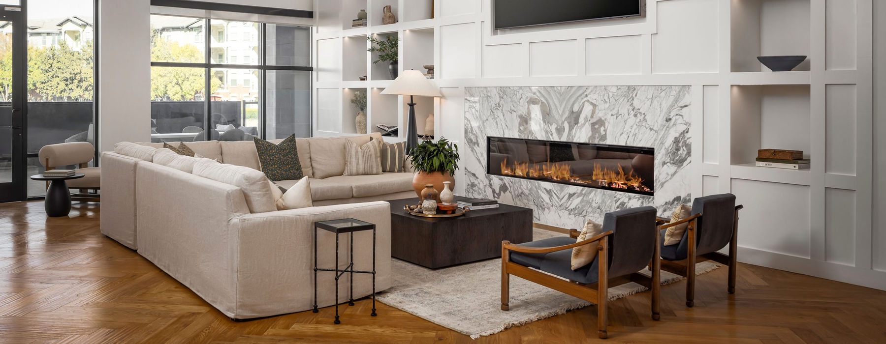 The essence of exceptional living room with couch chairs and fireplace