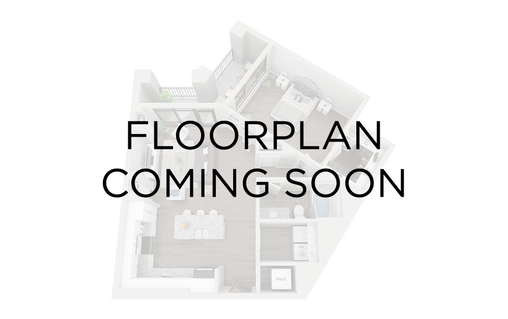 S2 - Studio floorplan layout with 1 bathroom and 518 square feet